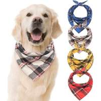 Ebay Best Selling Pet Triangle Scarf Bandanna Classical Plaid Print Custom Dog Bandana