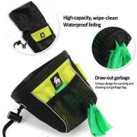 Waterproof nylon treat bag dog resealable portable pet snack training  pouch  sport waist  bag