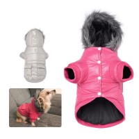 Pet Jacket With Fur Collar Dogs Thickened Cotton Coat Pet Dog Clothes